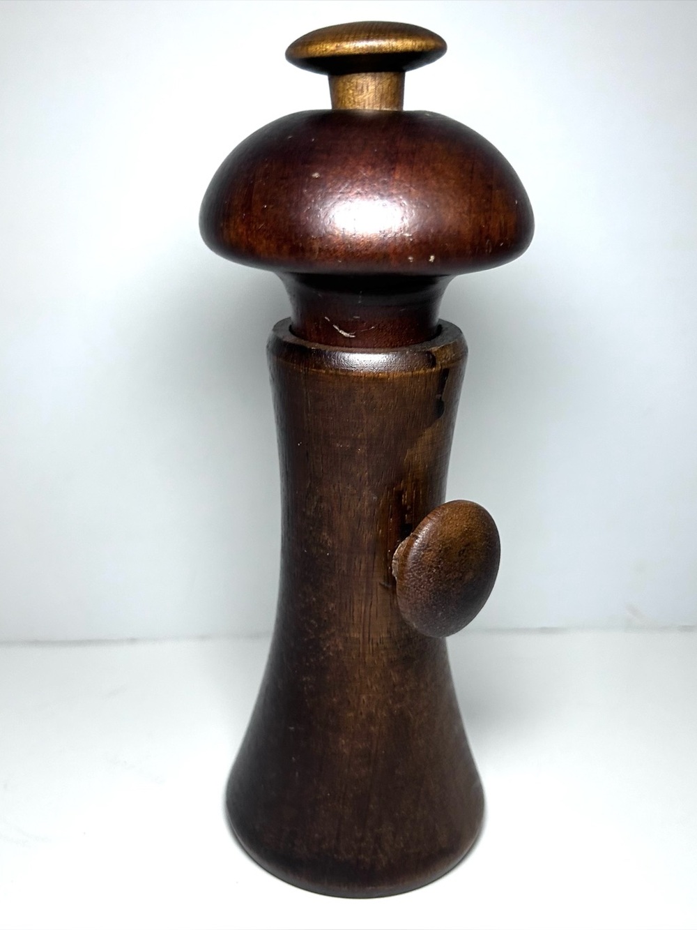 Mid Century Teak Pepper Mill Salt Shaker Combo